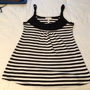 Striped sparkly maternity tank